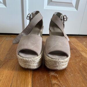 MIA Taupe Espadrille Platform Sandals